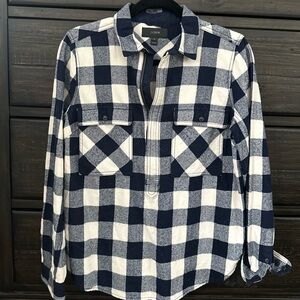 J. Crew Wool Plaid Popover Shirt